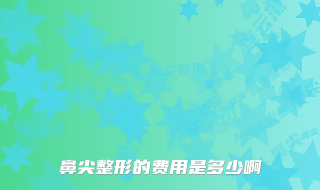 鼻尖整形的费用是多少啊