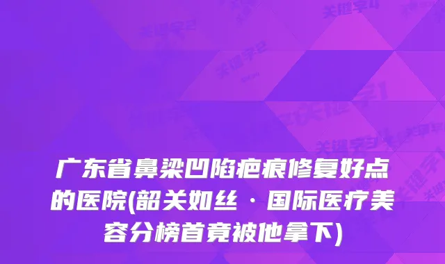 广东省鼻梁凹陷疤痕修复好点的医院(韶关如丝·国际医疗美容分榜首竟被他拿下)