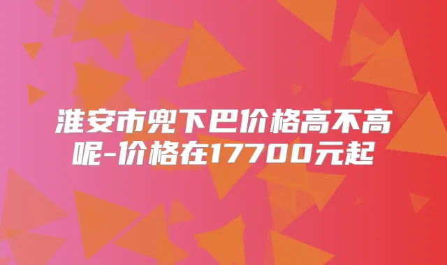 淮安市兜下巴价格高不高呢-价格在17700元起