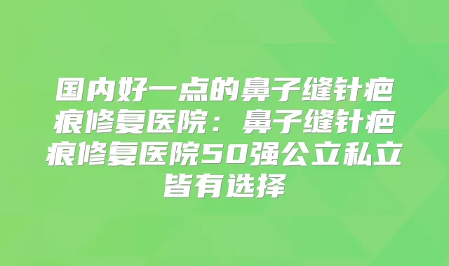 国内好一点的鼻子缝针疤痕修复医院:鼻子缝针疤痕修复医院50强公立私立皆有选择