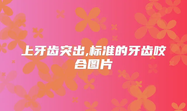 上牙齿突出,标准的牙齿咬合图片