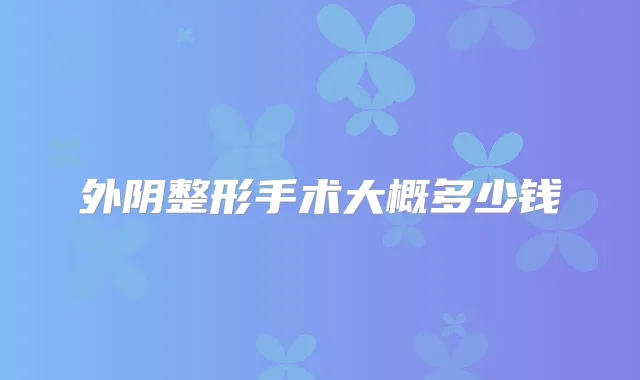 外阴整形手术大概多少钱
