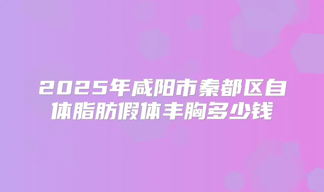 2025年咸阳市秦都区自体脂肪假体丰胸多少钱