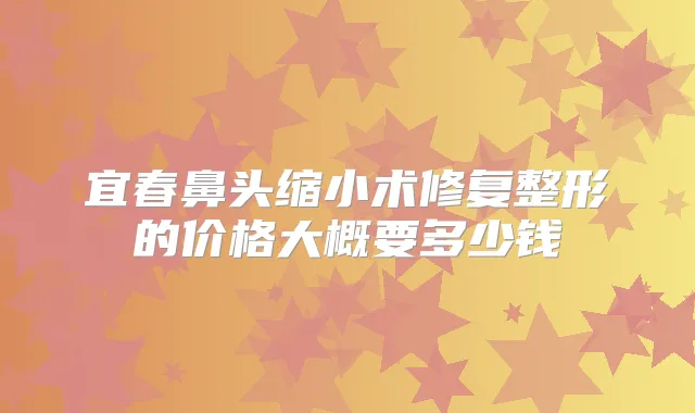 宜春鼻头缩小术修复整形的价格大概要多少钱