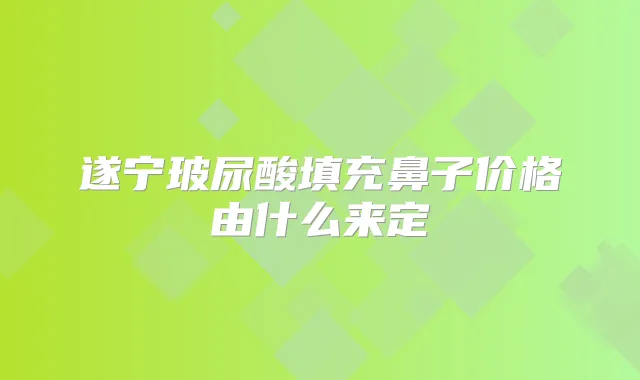 遂宁玻尿酸填充鼻子价格由什么来定