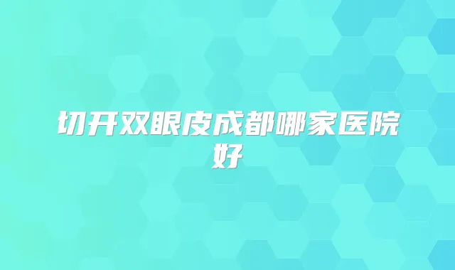切开双眼皮成都哪家医院好