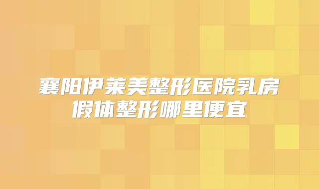 title="襄阳伊莱美整形医院乳房假体整形哪里便宜"